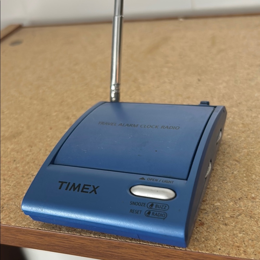 Timex Blue Portable Alarm Clock Radio